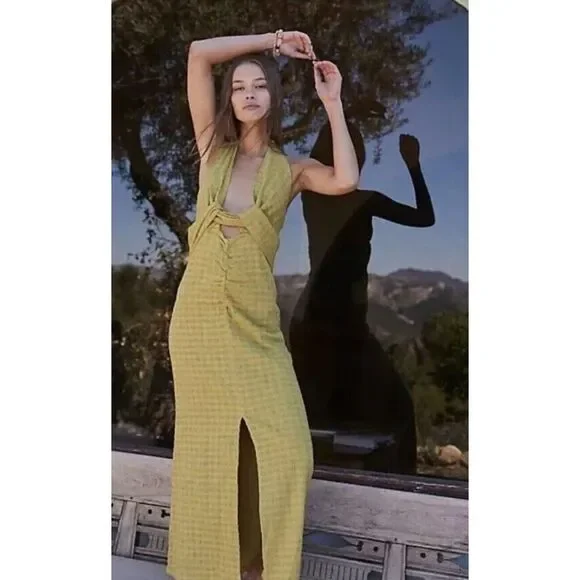 green emerald velvet dress Olaesa Long Sleeve Maxi Dress for Women V Neck Lace Boho Dress Flowy Fall  Wedding Guest Dresses with Pockets Army Green at Amazon Women's Clothing  store main image 0